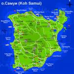 ﻿ Карты Самуи - Самуи на карте Тайланда, достопримечательности, курорты, парки, отели, соседние острова - Таиланд